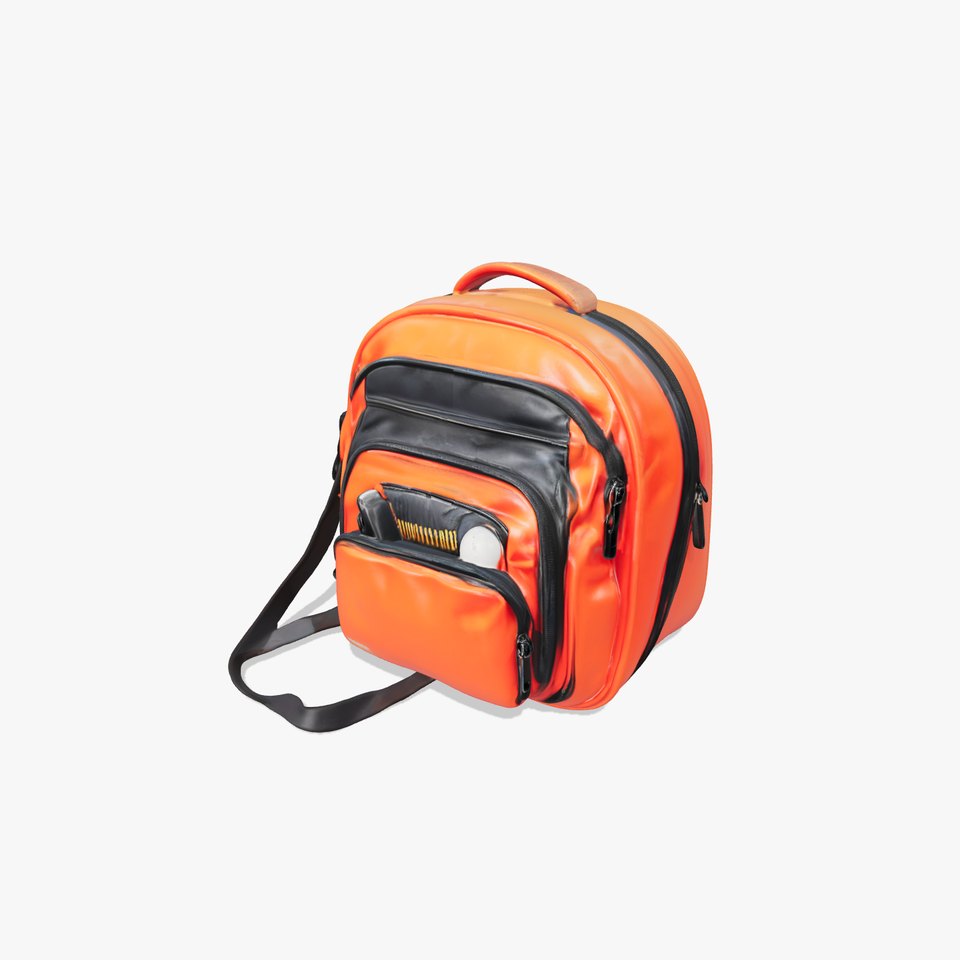 Vibrant Orange Backpack D Model Pack